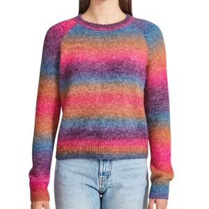 Multicolor Ombre Crewneck Sweater - Women
